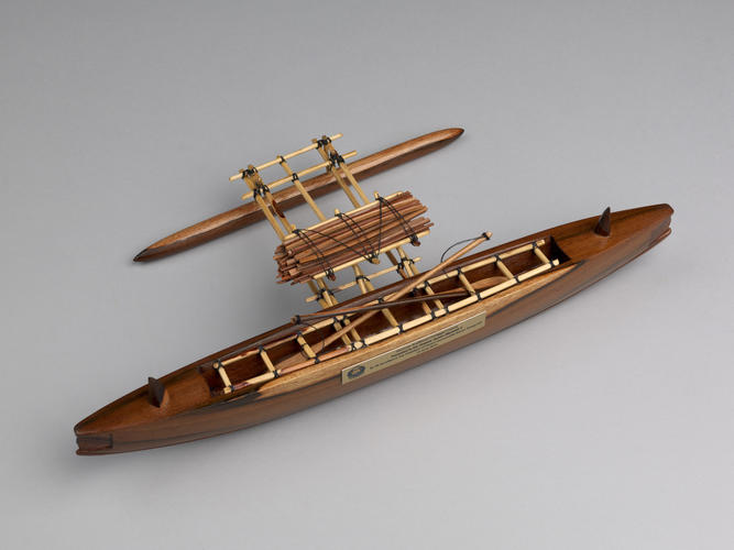 Model outrigger canoe