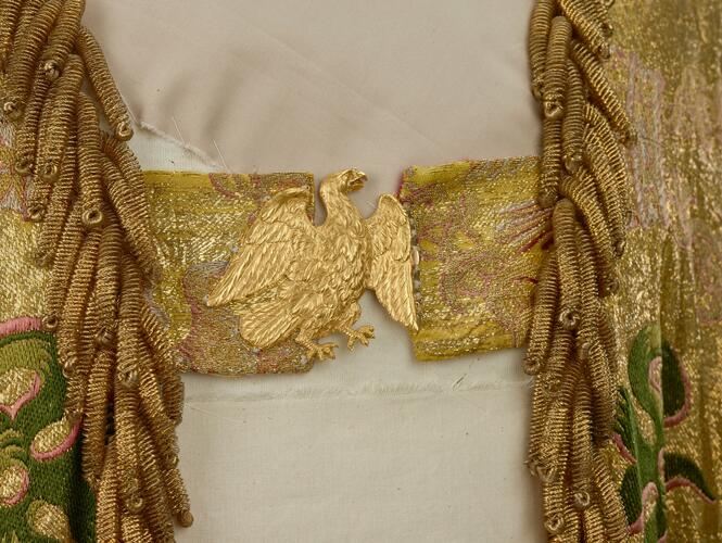 The Imperial Mantle, worn by King George IV, King George V, King George VI, Queen Elizabeth II and King Charles III