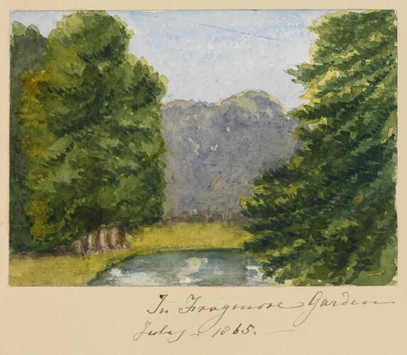 Master: SKETCHES FROM NATURE V. R. 1865 TO 1867
Item: In Frogmore Garden