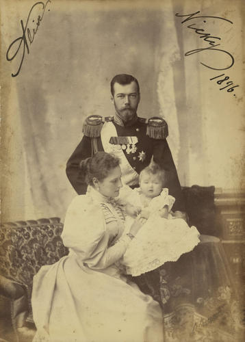 Nicholas II, Emperor of Russia, Alexandra Feodorovna, Empress of Russia and Grand Duchess Olga Nikolaevna Nicholas II, Emperor of Russia, Alexandra Feodorovna, Empress of Russia and Grand Duchess Olga Nikolaevna
