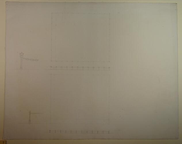 St Mildred's church, Whippingham: designs for posts and chains