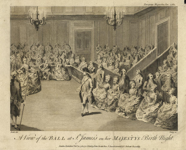 A view of the ball at St James's on Her Majesty's Birth night