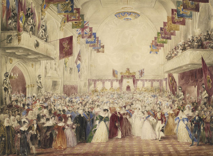 Queen Victoria attending the Lord Mayor's Banquet at the Guildhall, 9 November 1837