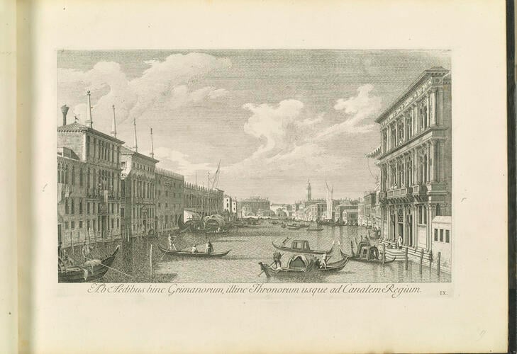 Master: Venetian views after Canaletto
Item: Ab Aedibus hinc Grimanorum, illinc Thronorum usque ad Canalem Regium