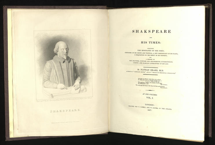 Shakespeare and his times : including the biography of the poet . . . ; v. 1 / by Nathan Drake