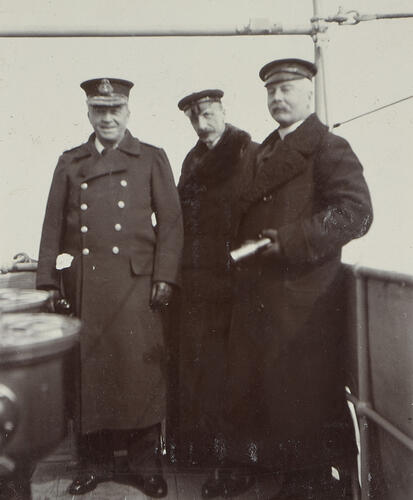 Photograph of Sir John Fisher, Lord Esher and Sir George Clarke, March 1904 Photograph of Sir John Fisher, Lord Esher and Sir George Clarke, March 1904