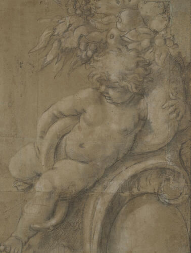 A putto with a cornucopia