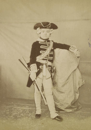 'Master Albert Van de Weyer as Un Garde'; Albert van de Weyer (1845-74) dressed as a guard