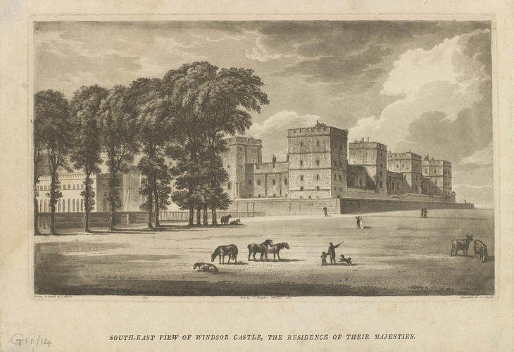South-East View of Windsor Castle, the Residence of Their Majesties South-East View of Windsor Castle, the Residence of Their Majesties