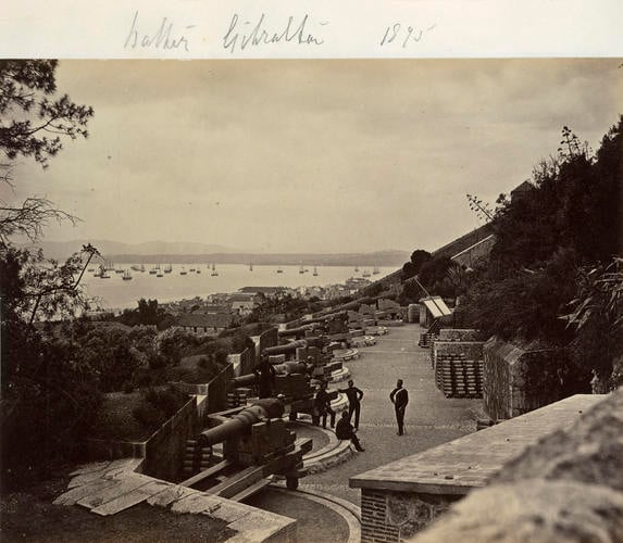 Battery, Gibraltar, 1875. [Album of HRH The Duke of Connaught; military photographs, c. 1855-1895]