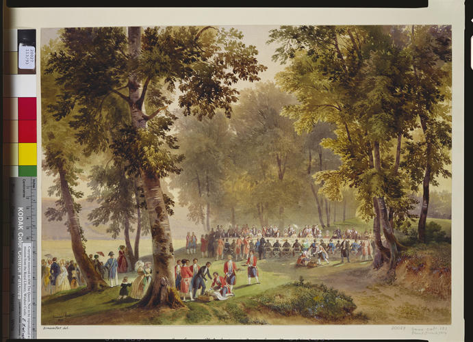 Royal visit to Louis-Philippe: open air luncheon at Ste Catherine-à-Garde-Chasse. 6 September 1843