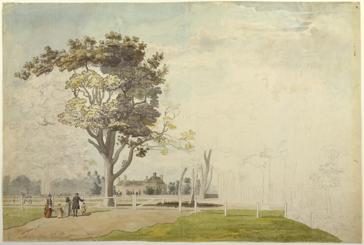 The house occupied by Thomas Sandby in the Great Park, now the Royal Lodge