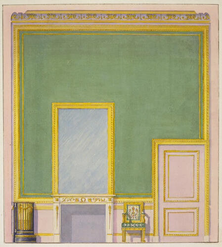 Design for the north elevation of The Secretary's Room, Room 208, Windsor Castle, c. 1826
