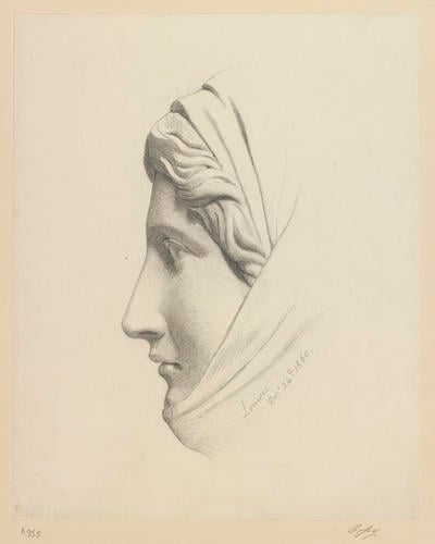 A classical head in profile