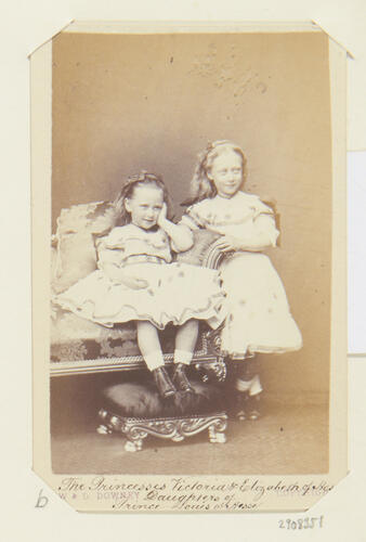 The Princesses Victoria and Elisabeth of Hesse, daughters of Prince Louis of Hesse