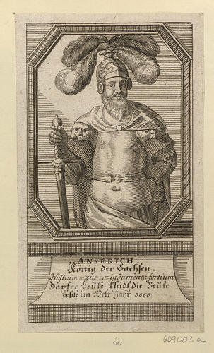 Master: [Engravings of legendary rulers of Saxony]
Item: ANSERICH Konig der Sachsen