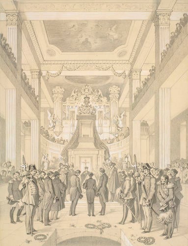 Funeral of the Dowager Duchess of Saxe-Coburg-Gotha at Gotha, 27 September 1860 Funeral of the Dowager Duchess of Saxe-Coburg-Gotha at Gotha, 27 September 1860