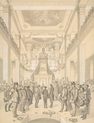 Funeral of the Dowager Duchess of Saxe-Coburg-Gotha at Gotha, 27 September 1860