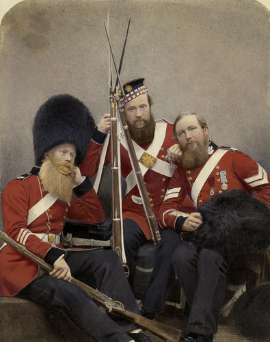 Three Soldiers of the Scots Fusilier Guards Three Soldiers of the Scots Fusilier Guards