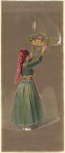 Peasant girl with a basket of fruit Peasant girl with a basket of fruit