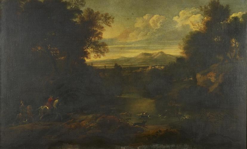 Landscape with a Stag Hunt