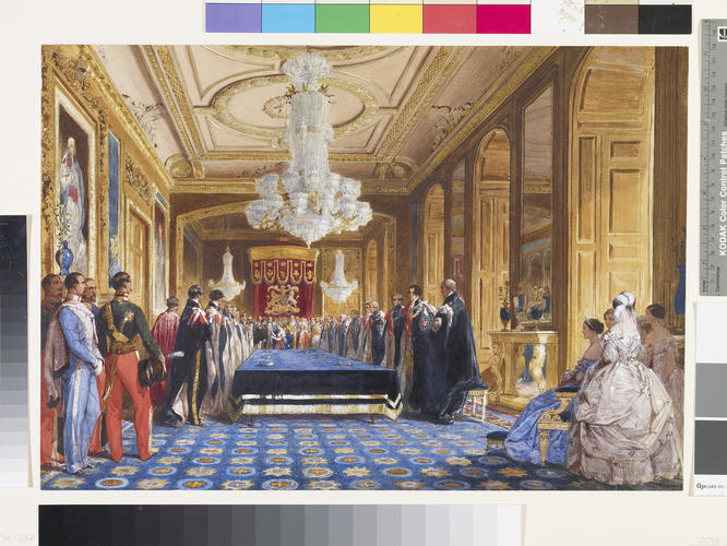 Queen Victoria investing Napoleon III with the Garter