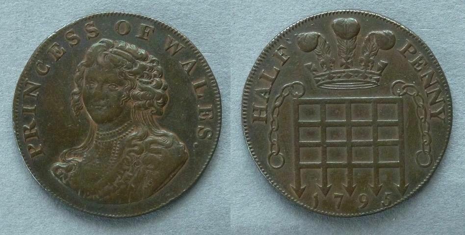 Eighteenth Century halfpenny token of Middlesex