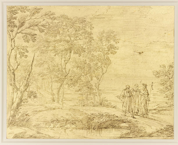 Christ and the disciples on the road to Emmaus