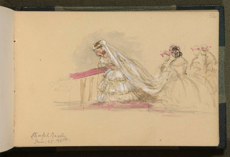 Master: SKETCHES FROM NATURE V. R. MDCCCLV TO MDCCCLVX
Item: The wedding of Victoria Princess Royal