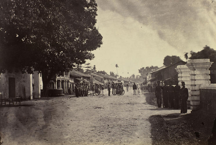 Street scene during the Penang Riots