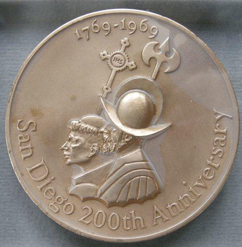U. S. A. Medal commemorating the bicentenary of the foundation of San Diego, 1969 U. S. A. Medal commemorating the bicentenary of the foundation of San Diego, 1969