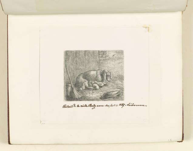 Master: Collection of Etchings done by Ferdinand King of Portugal, 1840.
Item: A dog and pups