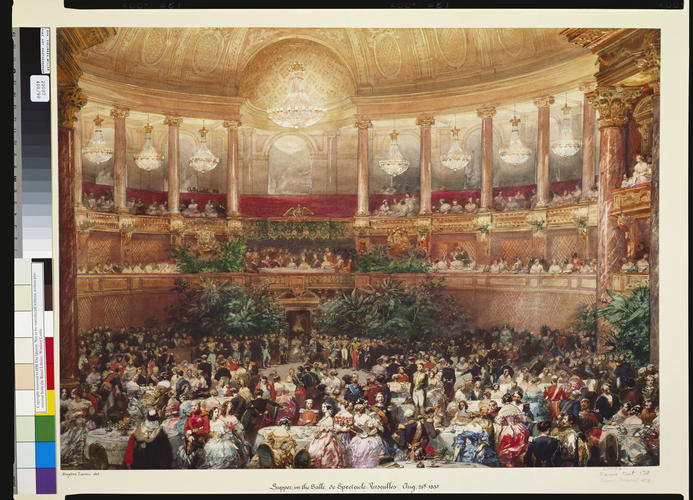 The supper in the Salle de Spectacle, Versailles, 25 August 1855
