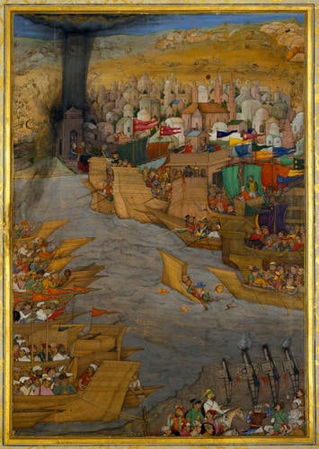 Master: Padshahnamah پادشاهنامه (The Book of Emperors)
Item: The Capture of Port Hugli (June-October 1632) Master: Padshahnamah پادشاهنامه (The Book of Emperors)
Item: The Capture of Port Hugli (June-October 1632)