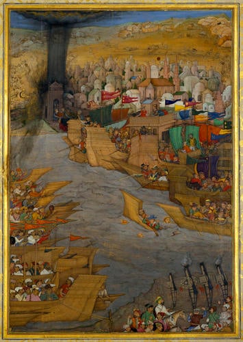 Master: Padshahnamah پادشاهنامه (The Book of Emperors) ‎‎
Item: The Capture of Port Hugli (June-October 1632)