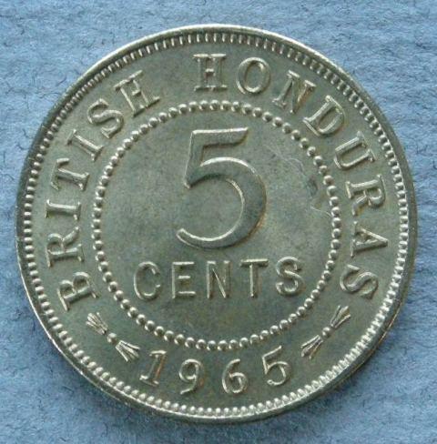 Belize (British Honduras). 5 cents Belize (British Honduras). 5 cents