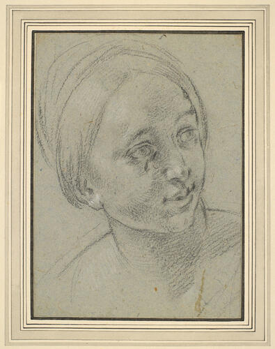 The head of a woman