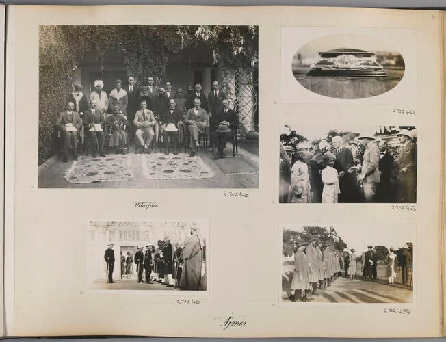 Prince Edward of Wales with Shri Maharana Bhupal Singh, Udaipur: Edward, Prince of Wales. Royal Tour of India, 1921-1922