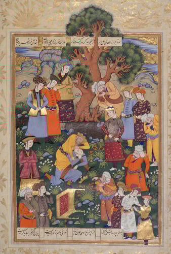 Master: Shahnamah شاهنامه (The Book of Kings)
Item: The murder of Iraj by his brothers Salm and Tur Master: Shahnamah شاهنامه (The Book of Kings)
Item: The murder of Iraj by his brothers Salm and Tur