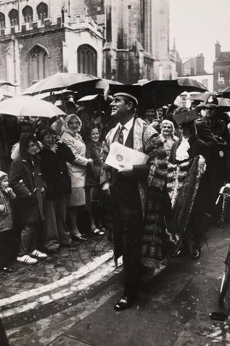 The Duke of Edinburgh (1921-2021) walking through Cambridge