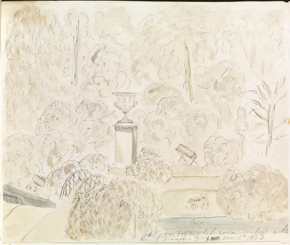 Master: PRINCESS VICTORIA SKETCHES 2
Item: View from the window at Hewell Grange