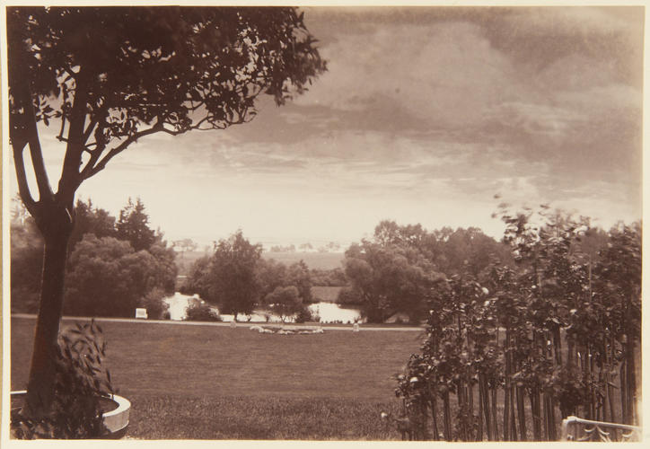 View in Alexandria Park, looking towards the lake, Peterhof. [Peterhof, 1893. ]