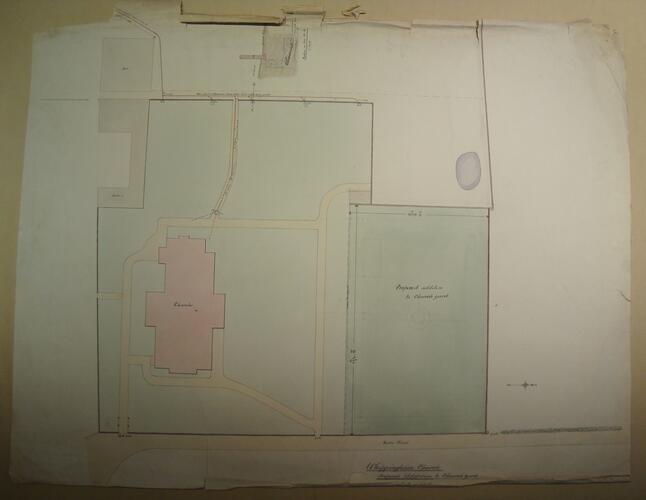 St Mildred's church, Whippingham: plan of the proposed addition to the churchyard St Mildred's church, Whippingham: plan of the proposed addition to the churchyard