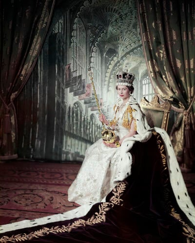 Queen Elizabeth II (b. 1926) on her Coronation Day