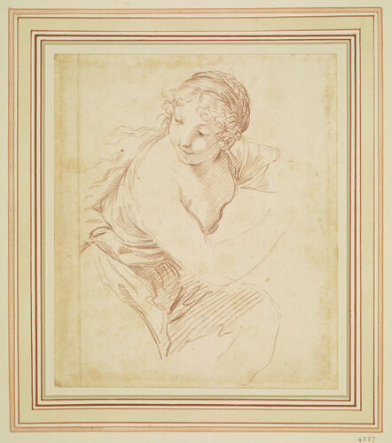A study for the head and the upper half of the figure of Venus A study for the head and the upper half of the figure of Venus