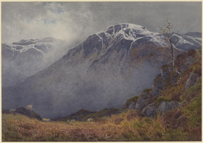 The Snow Capped Peak of Carnedd Llewelyn