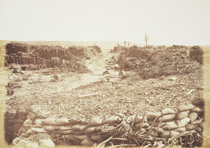 Breach in the Redan. [Crimean War photographs by Robertson]