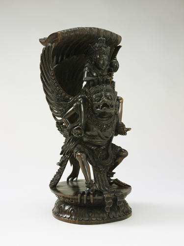 Vishnu riding the Garuda bird