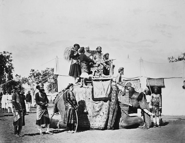 H. E. The Maharajah Holkar on Elephant: Prince of Wales Tour of India 1875-6 (vol. 6)