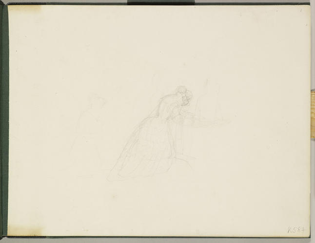 Woman kneeling at an altar Woman kneeling at an altar